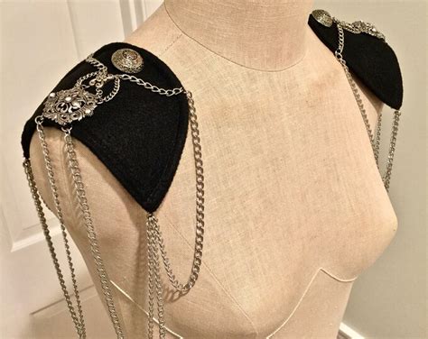 set  silver color epaulets shoulder chains jewelry shoulder