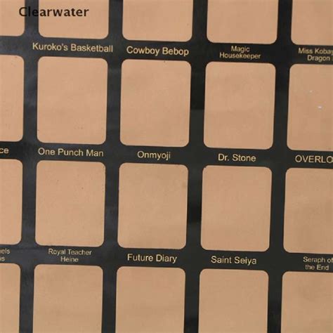 Promo TC025 Clearwater Poster Scratch Off 100 Anime Artistik Icons ...