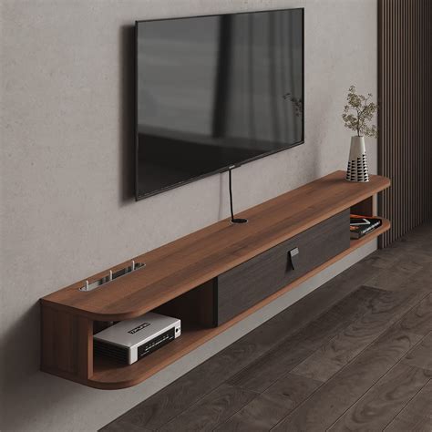 Pmnianhua Floating TV Shelf, 47'' Wall Mounted TV Stand Floating TV
