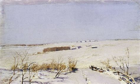 Левитан Исаак Ильич (1860-1900) Isaak Levitan Зимний день. 1880-е ...