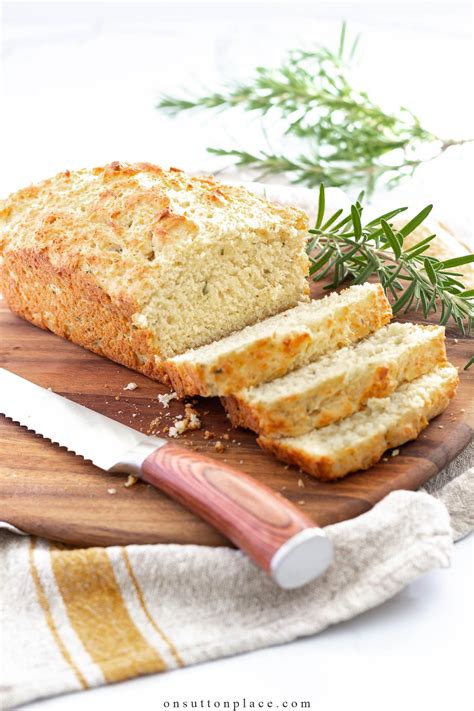 Easy Rosemary Bread Recipe With Garlic + Parmesan - On Sutton Place