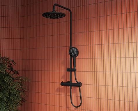 Душевая колонна Aquaheat Bliss 240 2F, матовый черный - In Home Краснодар