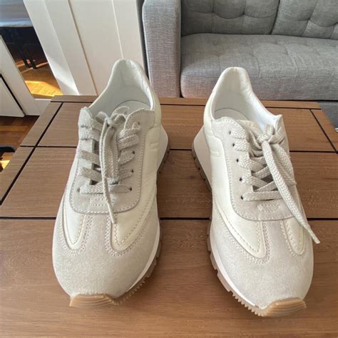 Koio retro runner sneakers Women size 6 Monochrome... - Depop