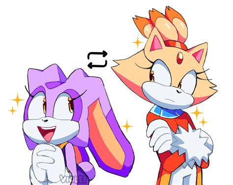 #2995 - safe, artist:violetmadness7, blaze the cat, cream the rabbit