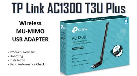 TP Link AC1300 ARCHER T3U PLUS Wireless USB MU-MIMO Adapter 2021 (w ...