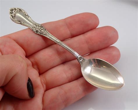 vintage sterling silver baby spoon decorative antique teaspoon