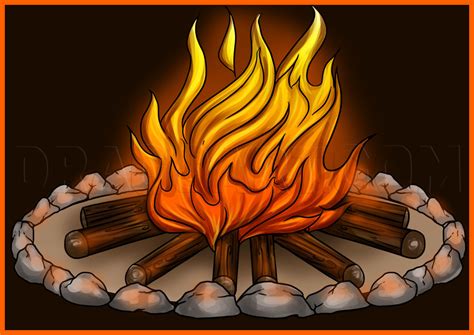 draw  campfire drawing step  step  dawn dragoart