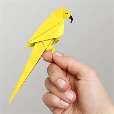 Origami parrot that sits on your finger – Artofit
