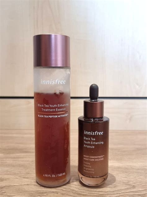 Innisfree Black Tea Youth Enhancing Ampoule & Treatment Essence, Beauty ...