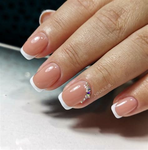 френч со стразами | Nails