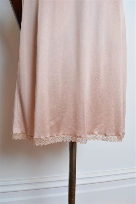 S/S 1997 Dolce and Gabbana Peach Nude Naked Knee length Slip Dress For