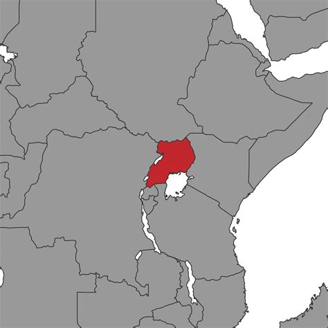 uganda on map of world 1