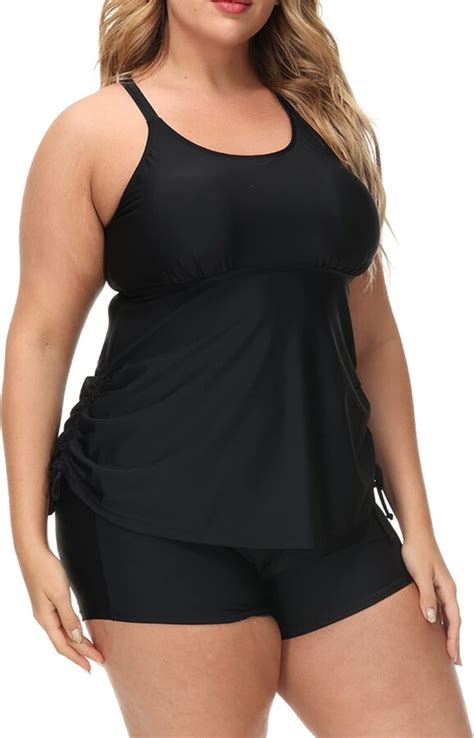 Hanna Nikole Female Plus Size High Waist Swimwear Hollow Out Bathing ...