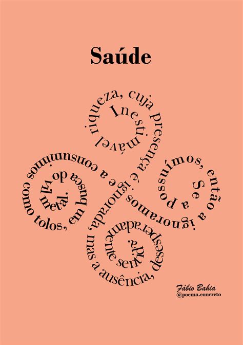 Saúde - poema concreto, poema visual | Poemas, Concreto - lucox.cl