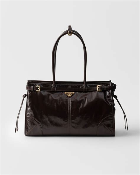 Prada Prada Bonnie large leather handbag Top Handle | Heathrow Reserve