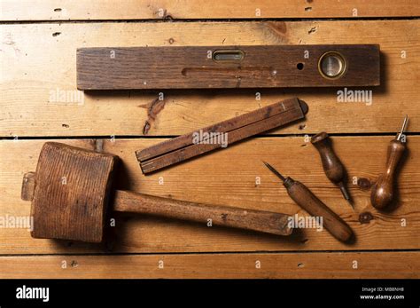 antique wooden tools stock photo alamy