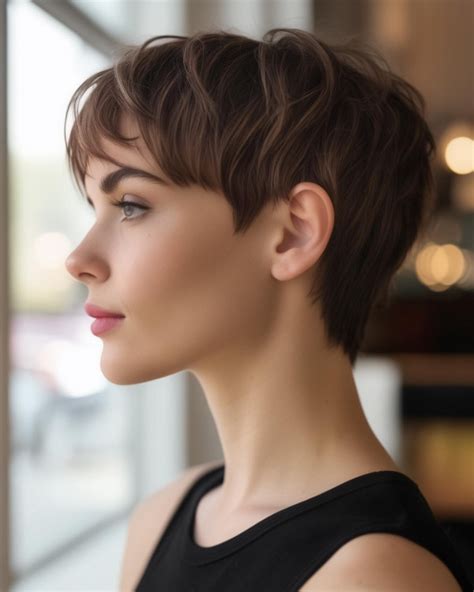 youthful short haircuts subtle wave pixie