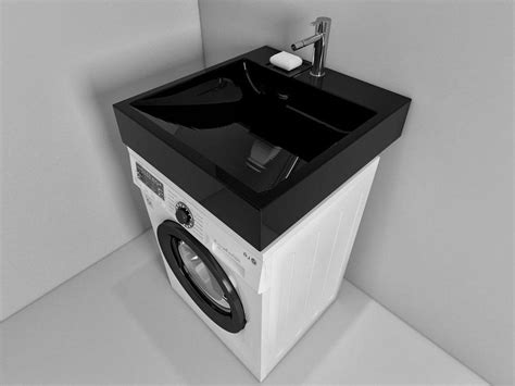 Чёрная Раковина, Умывальник на Стиральную Машину Luxor Bristol Black ...