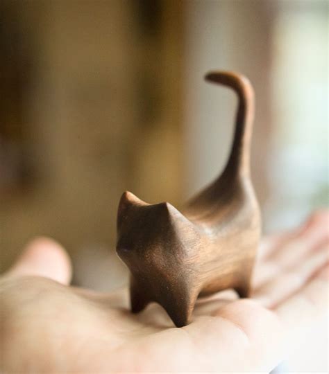 wooden cat ★ Learn about #cats & Get cute #cat #stationery at Ozzi Cat ...