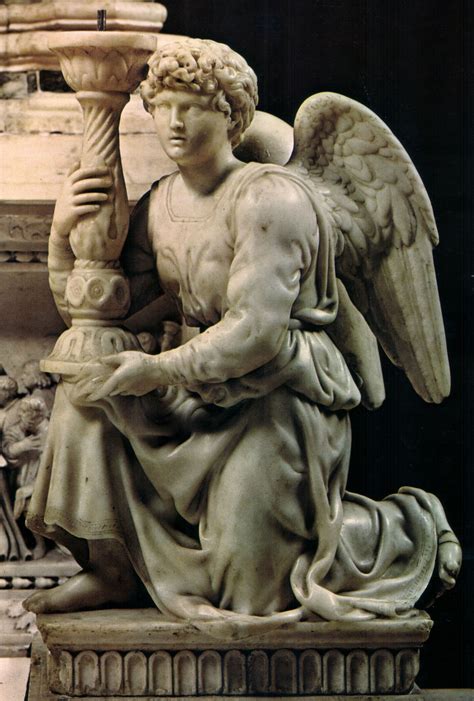 Michelangelo : Angelo reggicandelabro / 1494-1495 / Basilica di San ...