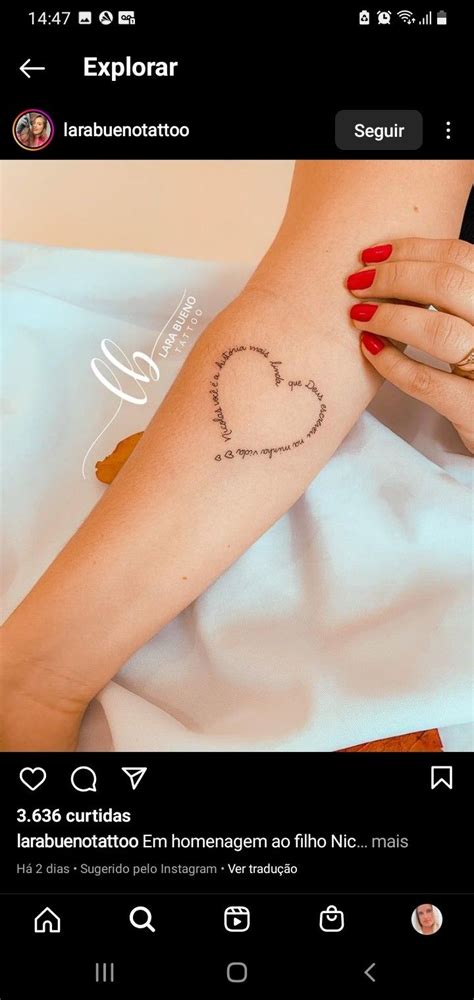 Coração Tatuagem 3 Filhos Delicada - Tatuagem 3 filhos delicada | Tattoo filhos homenagem delicada, Tatuagem ...