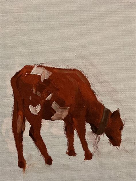корова. начало работы, масло