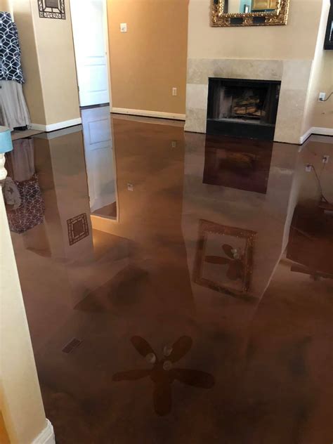 Our Rock Hard Epoxy Metallic floor... - Garage Transformers