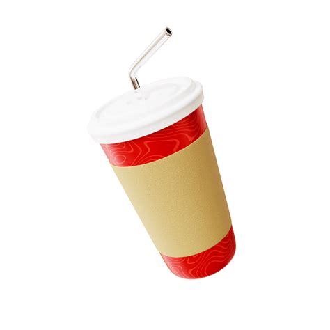 Fast food cola drink cup and drinking straw 10833598 PNG