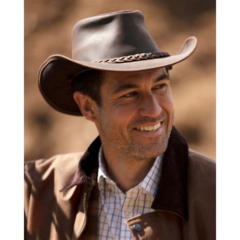 Men's Leather Outback Hats | Walker & Hawkes