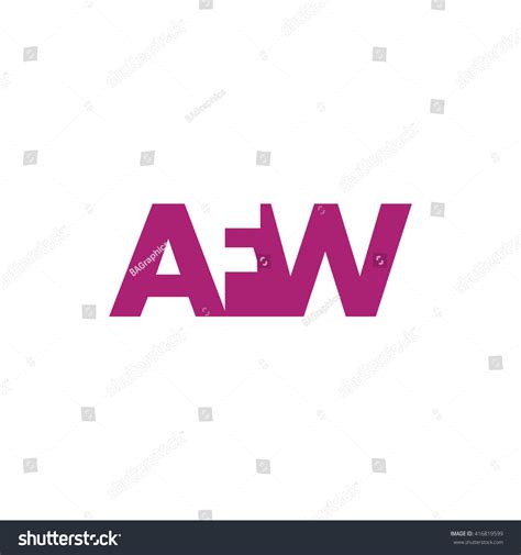 Afw Logo Vector Graphic Branding Letter Stock Vector (Royalty Free ...