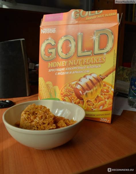 Готовые завтраки Nestle Хлопья Gold Flakes кукурузные с медом и ...