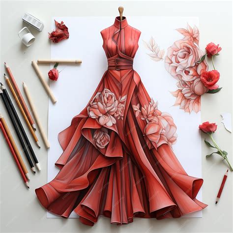 A fashion design sketch new and beautiful outfit for woman | Premium AI ...