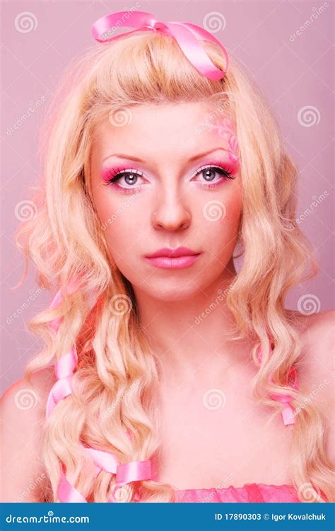Girl like a doll stock image. Image of doll, beauty, female - 17890303