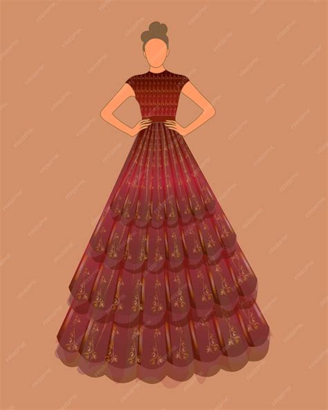 Premium Vector | Beautiful indian bride prom maxi, asian indian bridal