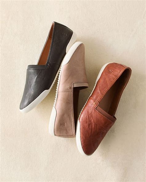 frye frye melanie slip ons frye slip  leather
