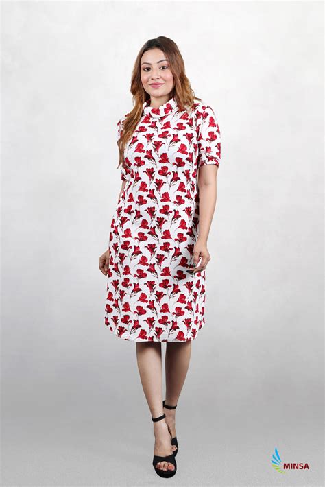 Floral Flutter Sleeve Flared Dress - Minsa