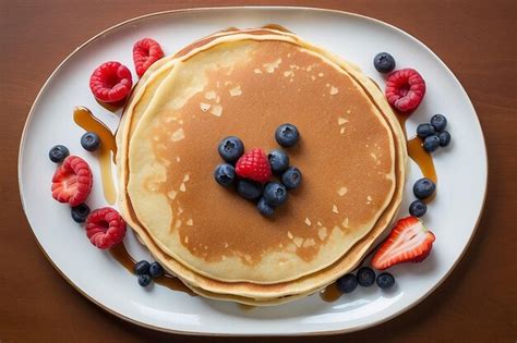 Premium Photo | Top view of pancake