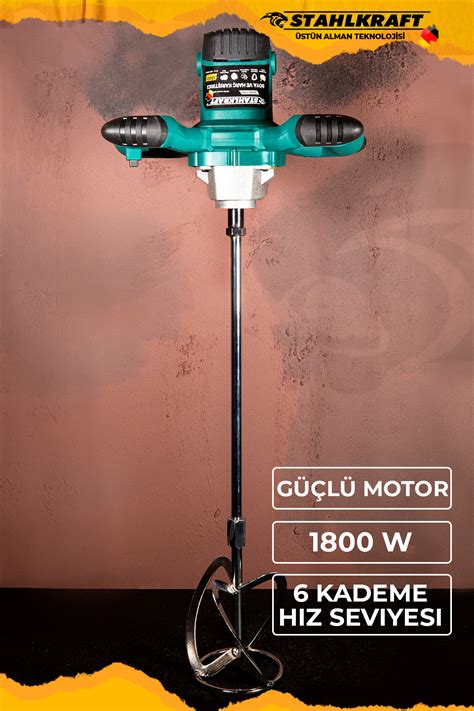 STAHLKRAFT STH 5799 1200W Elektirikli Alçı Boya Harç Karıştırıcı Mikser ...