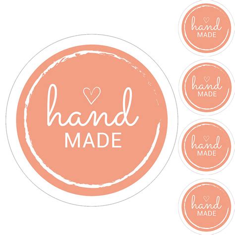 Кръгли стикери Hand made 25 мм | Кутии и опаковки