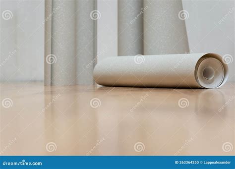 Preparing the Wallpaper for the Room Stock Photo - Image of ...