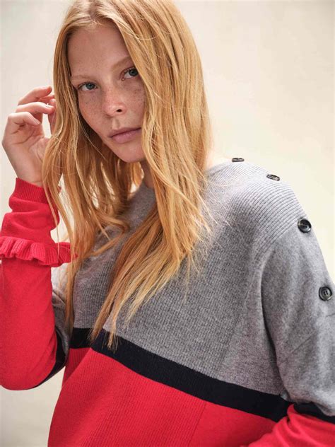 Madison Jumper - Grey Marl/Scarlet - LAM Clothing