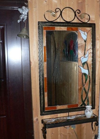 Зеркало в кованной раме "Каллы" со столиком купить в интернет-магазине ...