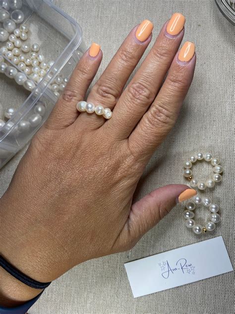 pearl ring etsy
