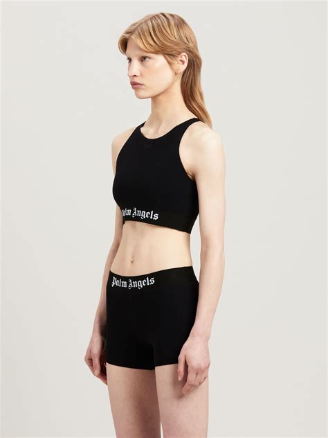 Logo Sport Top in black - Palm Angels® Official