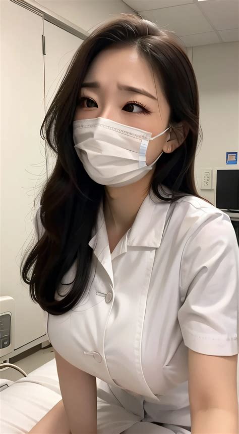 A close up of a woman wearing a mask in a room - SeaArt AI