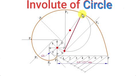 involute  circle  mm diameter youtube