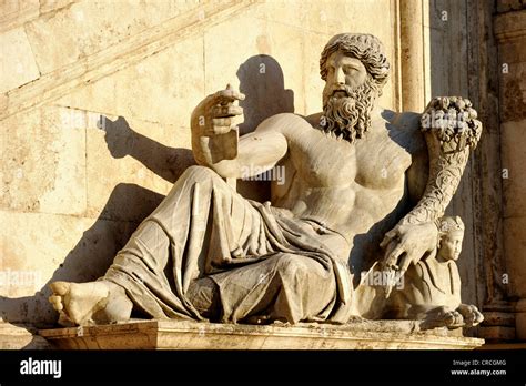 Statue of the Nile river god on Michelangelo's staircase on the ...