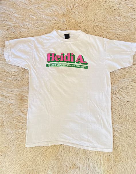 RARE Vintage 80s Porn T-shirt 'heidi A. - 'the Erotic Midadventures of