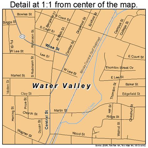 Water Valley Mississippi Street Map 2878000