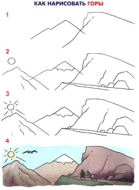Как нарисовать горы